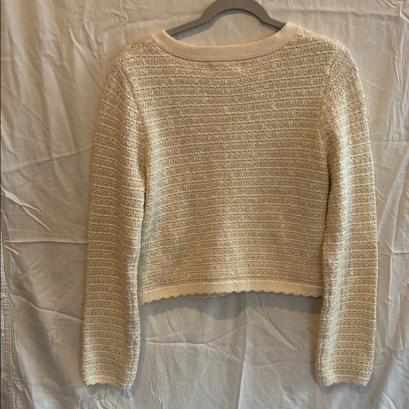 Jessica Simpson Elegant Cream Button-Up Sweater - Picture 3 of 3